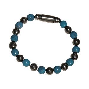 Hematite Beaded Magnetic Therapy Turquoise Unity Bracelet Unisex Healing Jewelry